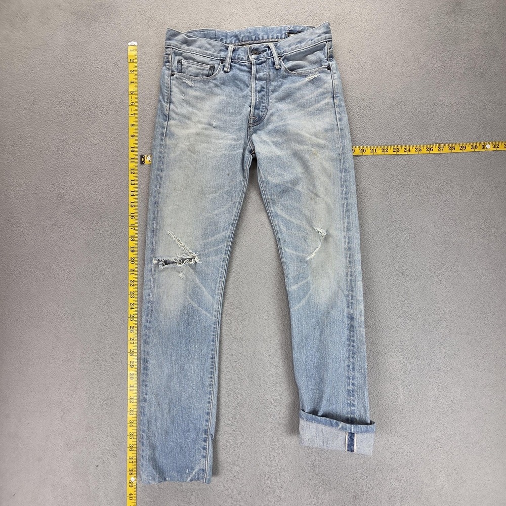 Kuro Jeans Mens Blue Selvedge Fibro‎ Whiskers Honeycomb Made in Japan Fits 28x30